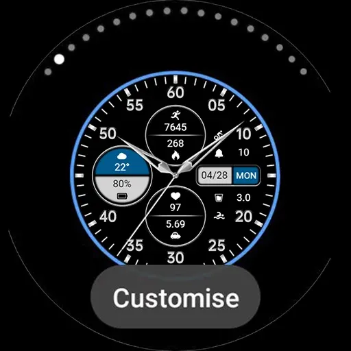 Business Grey Blue ZKin Watch screenshot 32
