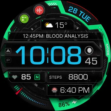 MD316 Digital Watch Face screenshot 13