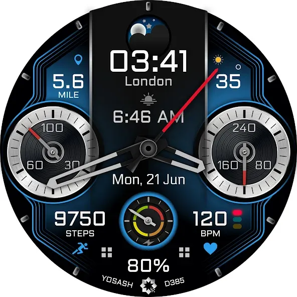 D385 Analog Watch face screenshot 27