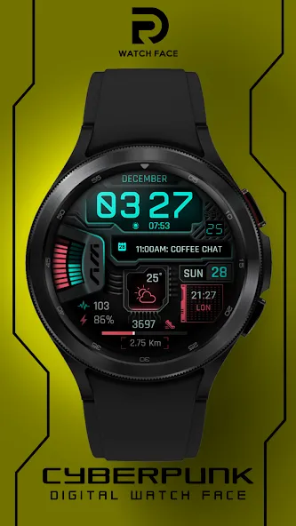 Cyberpunk Neon Watch Face screenshot 1