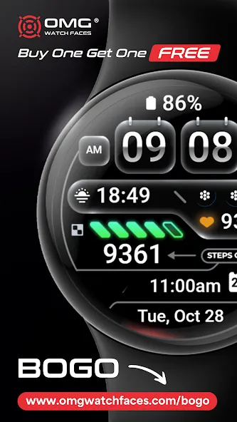 Digital Watch Face - OMG 02 screenshot 4