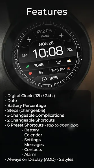 TVV Digital 7 Watch Face screenshot 3