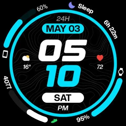 Night 96 - watch face screenshot 22