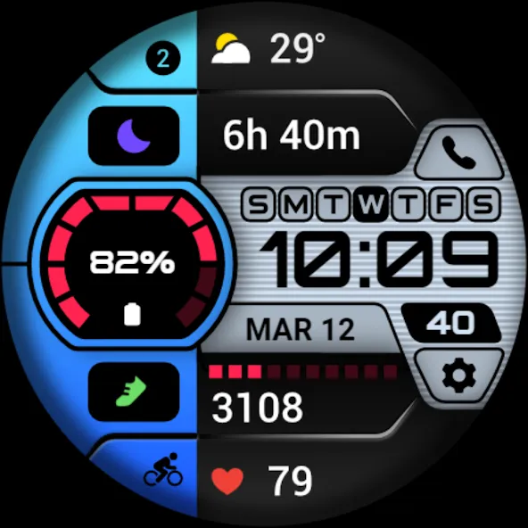 PRADO 89 Digital Watch Face screenshot 14