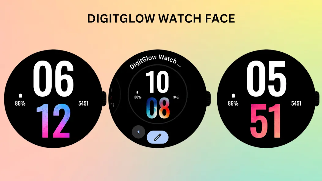 DigitGlow Watch Face screenshot 3