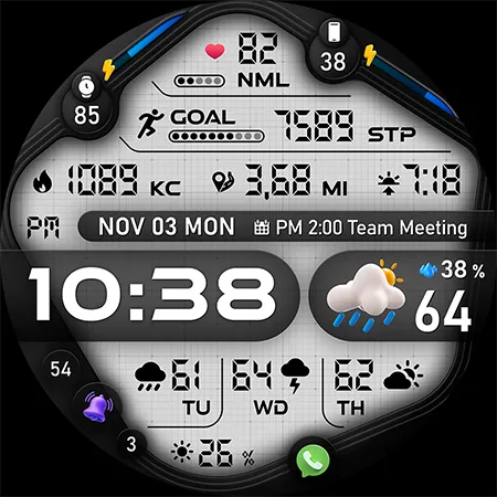 PER67 Digital Watch Face screenshot 41