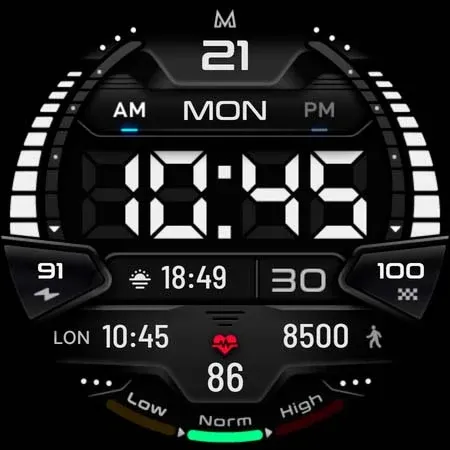 MD244 Digital watch face screenshot 22