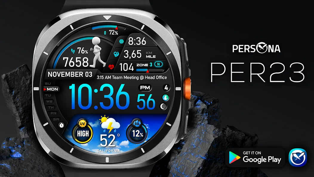 PER23 Platinum Watch Face screenshot 33