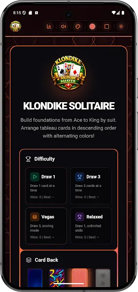 Klondike Solitaire Offline screenshot 2