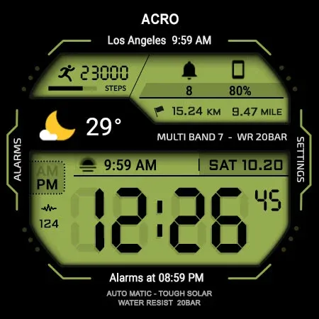 ACRO Genix Digital watchface screenshot 28