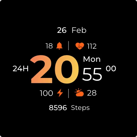 SM Gradient Hour Watch Face screenshot 11