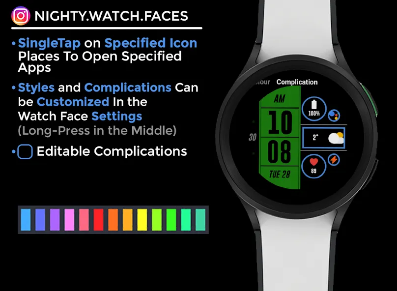Night ver 07 - watch face screenshot 6