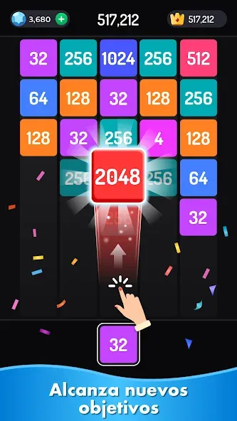 2048 Fusionar Bloques Juego screenshot 4