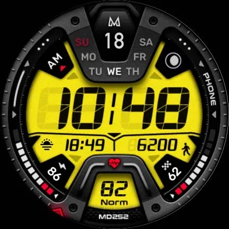 MD252 Digital watch face screenshot 12