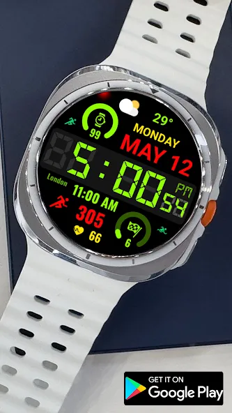 Big Bold Digital WearOS NTV584 screenshot 16