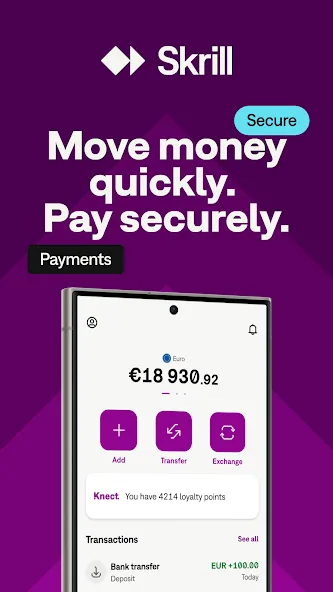 Skrill - Pay & Send Money screenshot 1