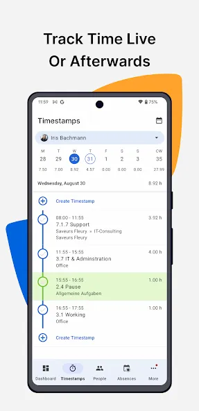 TimeTac Classic screenshot 2