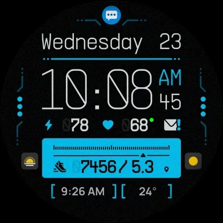 SH094 Watch Face, WearOS watch screenshot 12
