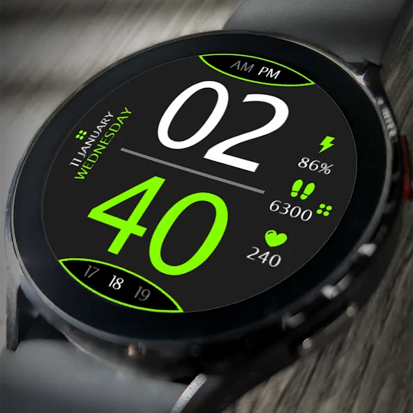 Digital Watch Face Key 016 screenshot 1