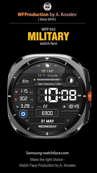 WFP 053 Military watch face screenshot 1