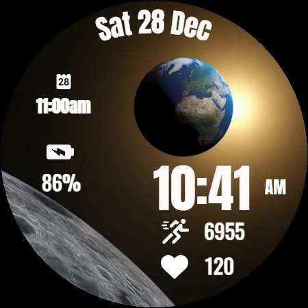 Earth & Moon 3D Watch Face screenshot 38