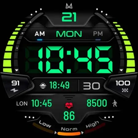 MD244 Digital watch face screenshot 24