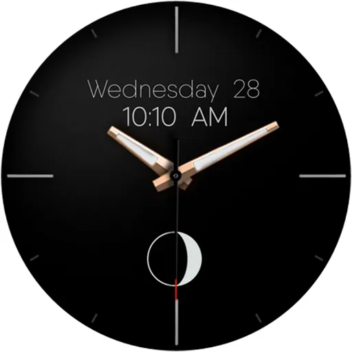 Minimal Analog Watch Face Moon screenshot 19