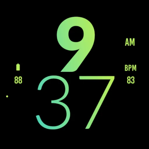 Fresh Green Large Watch Face screenshot 5