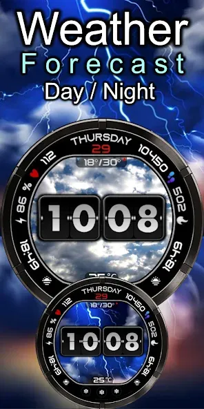 Animated Weather Flip Time E55 screenshot 1