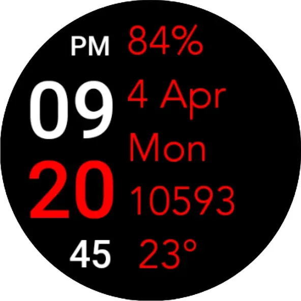 Five Big Text Watch Face screenshot 35
