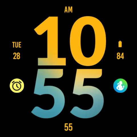 Splash Yellow Watch Face screenshot 4