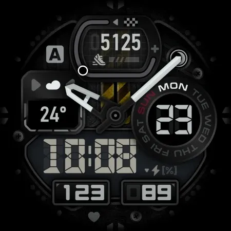SH019 Watch Face, WearOS watch screenshot 13
