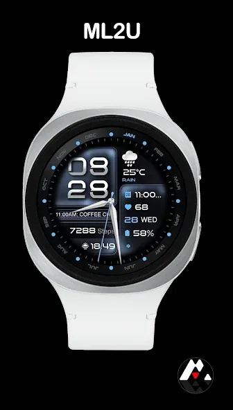 ML2U 350b Hybrid Watch Face screenshot 6