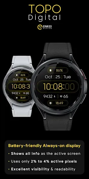 TOPO Digital - watch face screenshot 4