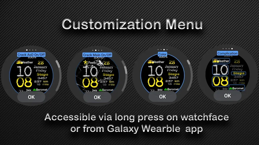 DB9 Cracked WF Wear OS 4+ screenshot 3