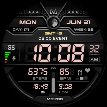 MD170B Digital watch face screenshot 15