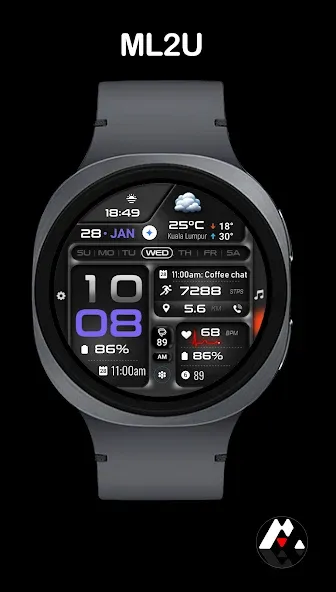 ML2U 380 Tactical Watch Face screenshot 8