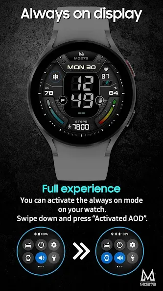 MD273 Digital watch face screenshot 6