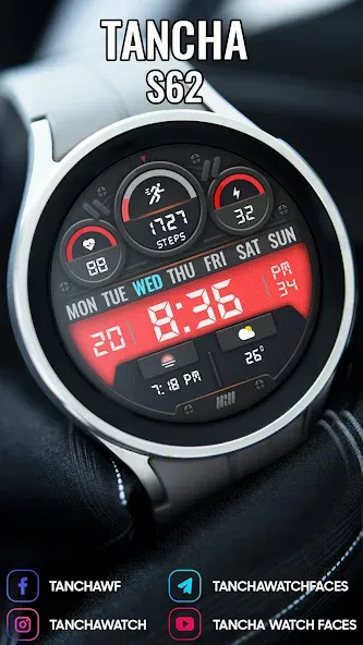 Tancha S62 Retro Watch Face screenshot 4