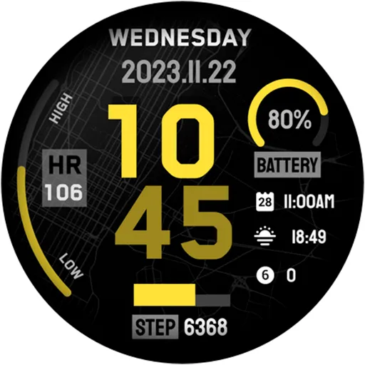 Minimal Sport Watch Face NY screenshot 15