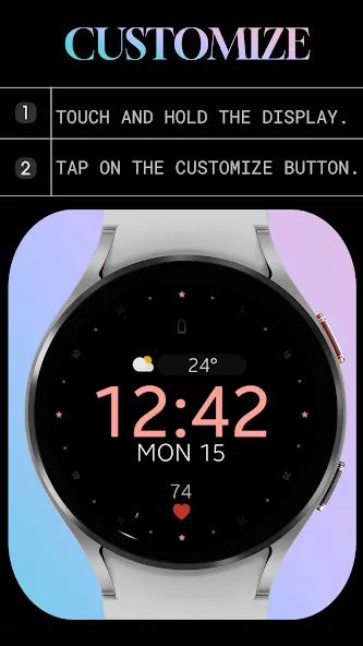 Battery v2 Digital watch face screenshot 7