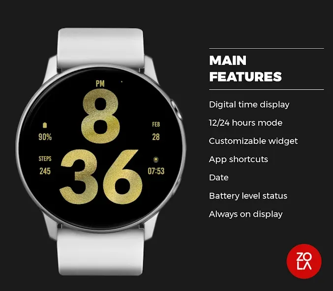 Big Gold Watch Face screenshot 2