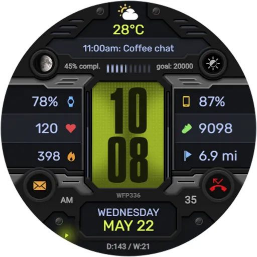 WFP 336 Digital watch face screenshot 47