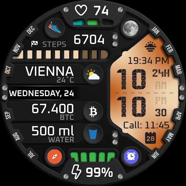 TimeCast Full Watch Face screenshot 10