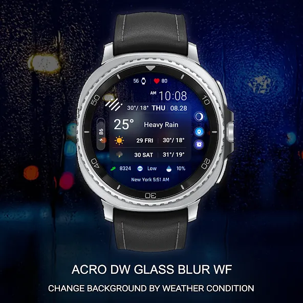 ACRO DW Glass Blur Watchface screenshot 5