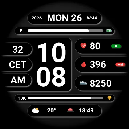 DADAM119: Digital Watch Face screenshot 23