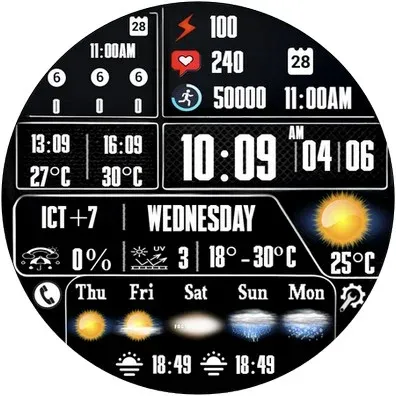 N-SPORT750 DigitalWeather Face screenshot 13