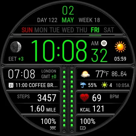 Futorum H6.5 Digital watchface screenshot 24
