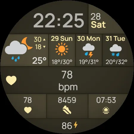 Digital watch face D30 screenshot 48