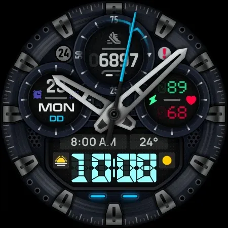 SH104 Watch Face, WearOS watch screenshot 10